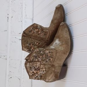 Frye Gold studded boots